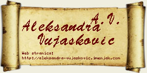 Aleksandra Vujašković vizit kartica